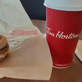 Tim Hortons storefront and interior at 1384 Main St, North Vancouver, BC