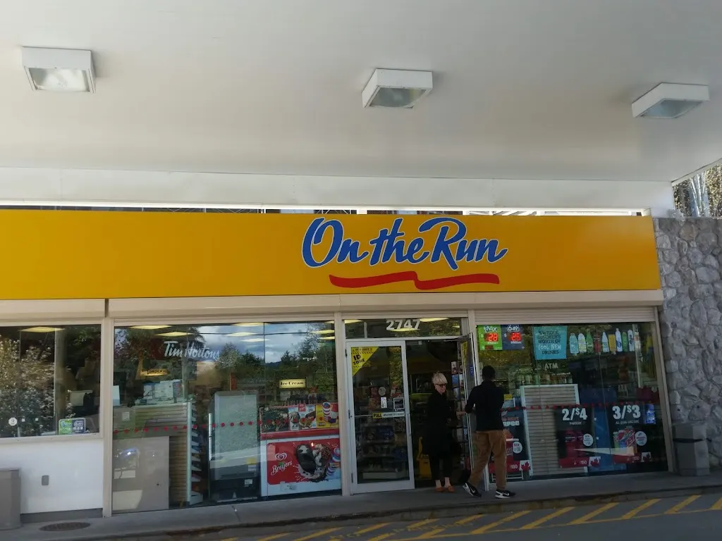 Tim Hortons storefront and interior at 2747 Mountain Hwy, North Vancouver, BC