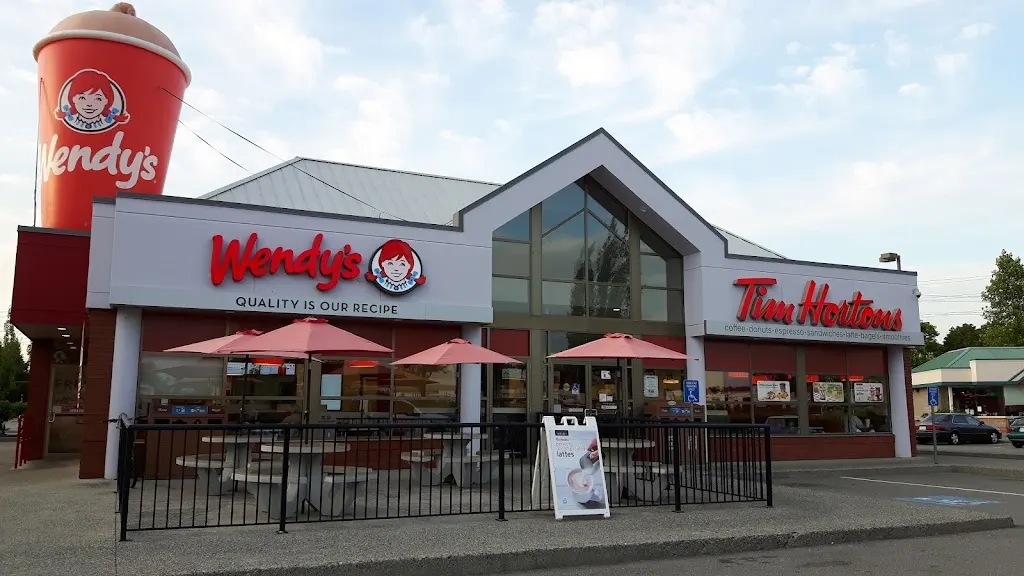 Tim Hortons storefront and interior at 1320 Kingsway Ave, Port Coquitlam, BC