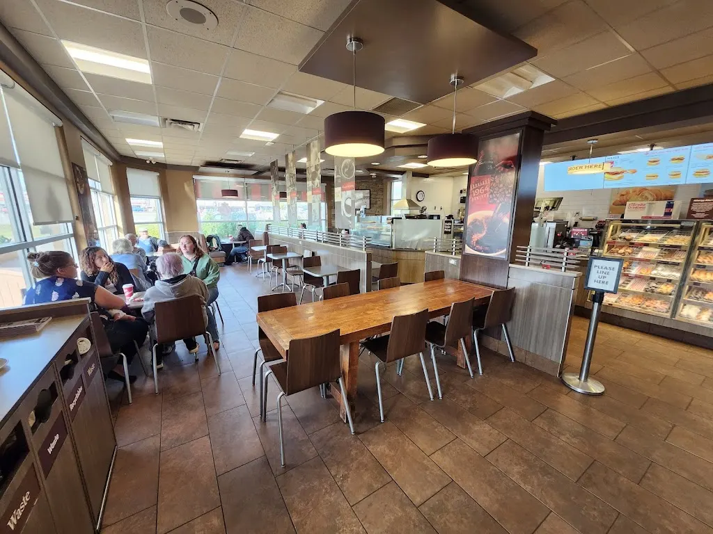 Tim Hortons storefront and interior at 612 East Central St, Prince George, BC