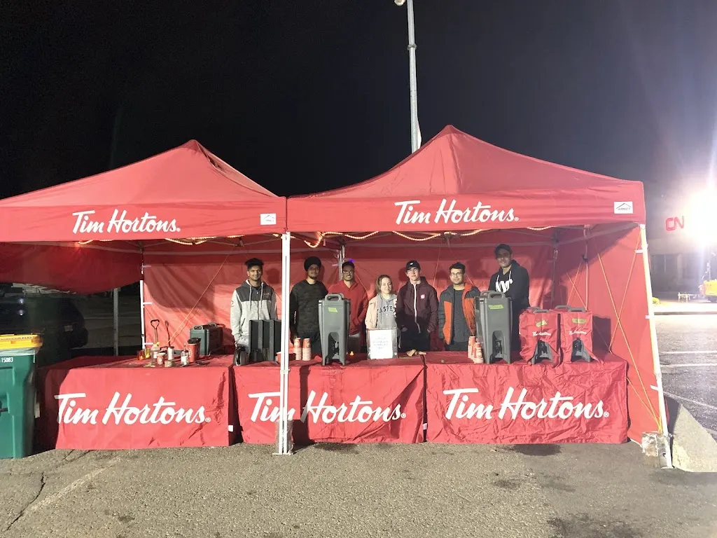 Tim Hortons storefront and interior at 6720 Hart Highway, Prince George, BC