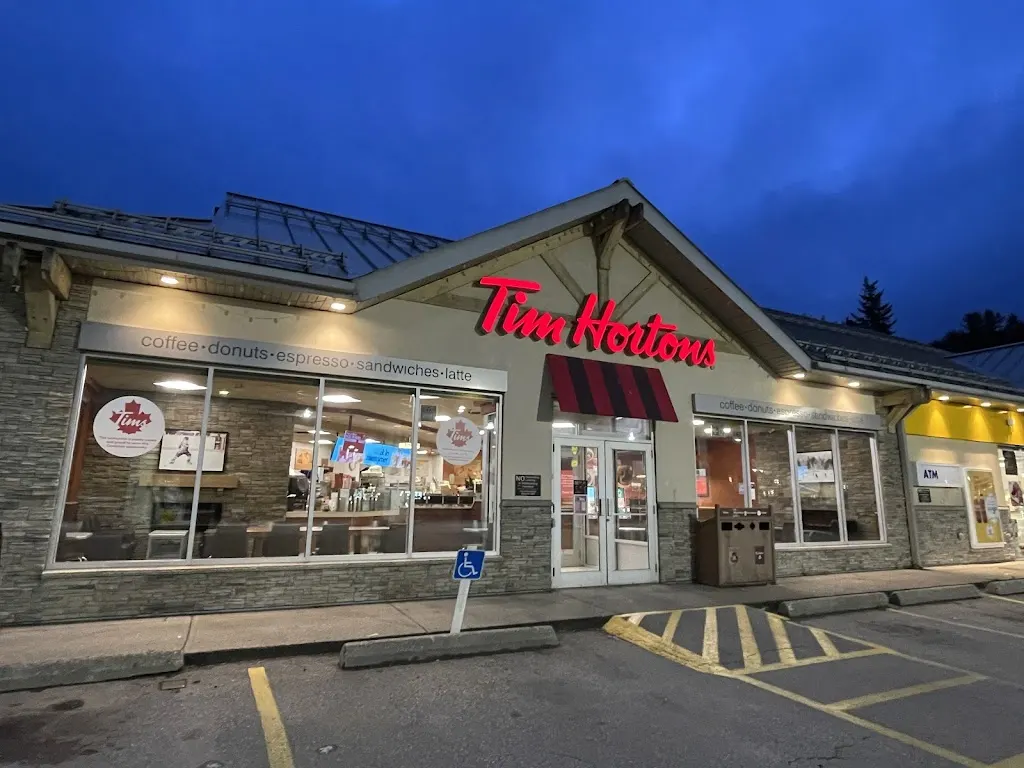Tim Hortons storefront and interior at P.o. Box 2580, Revelstoke, BC