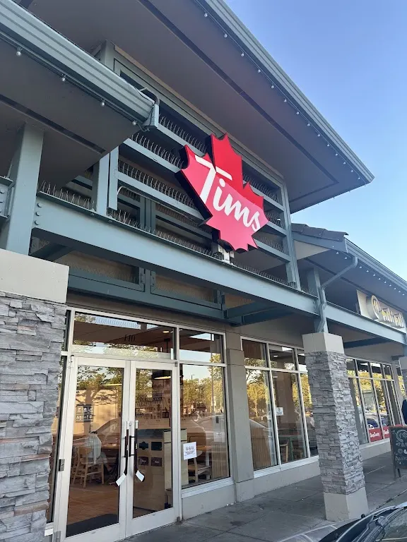 Tim Hortons storefront and interior at 11320 Steveston Hwy, Richmond, BC