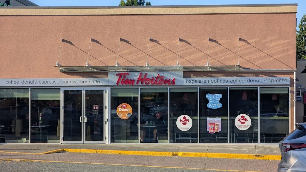 Tim Hortons storefront and interior at 2343 Beacon Ave, Sidney, BC