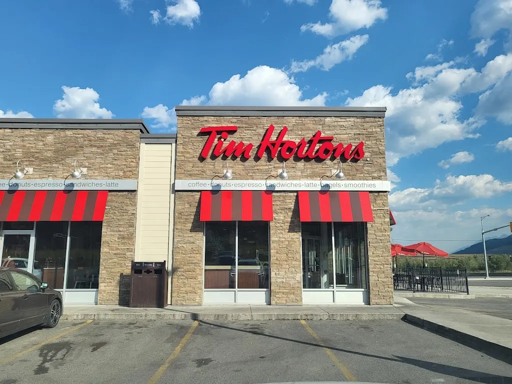 Tim Hortons storefront and interior at 101 C Aspen Dr, Sparwood, BC