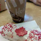 Tim Hortons storefront and interior at 2360 King George Blvd, Surrey, BC