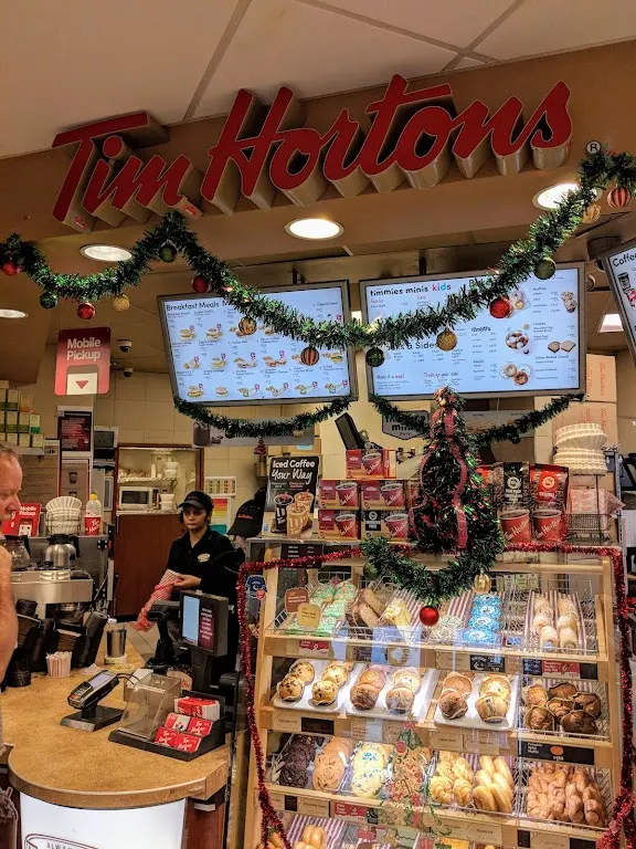 Tim Hortons storefront and interior at 3233 176th Street, Surrey, BC