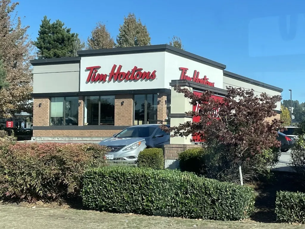 Tim Hortons storefront and interior at 10392 120th St, Surrey, BC