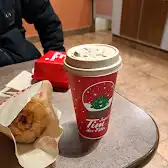Tim Hortons storefront and interior at 10416 King George Highway, Surrey, BC