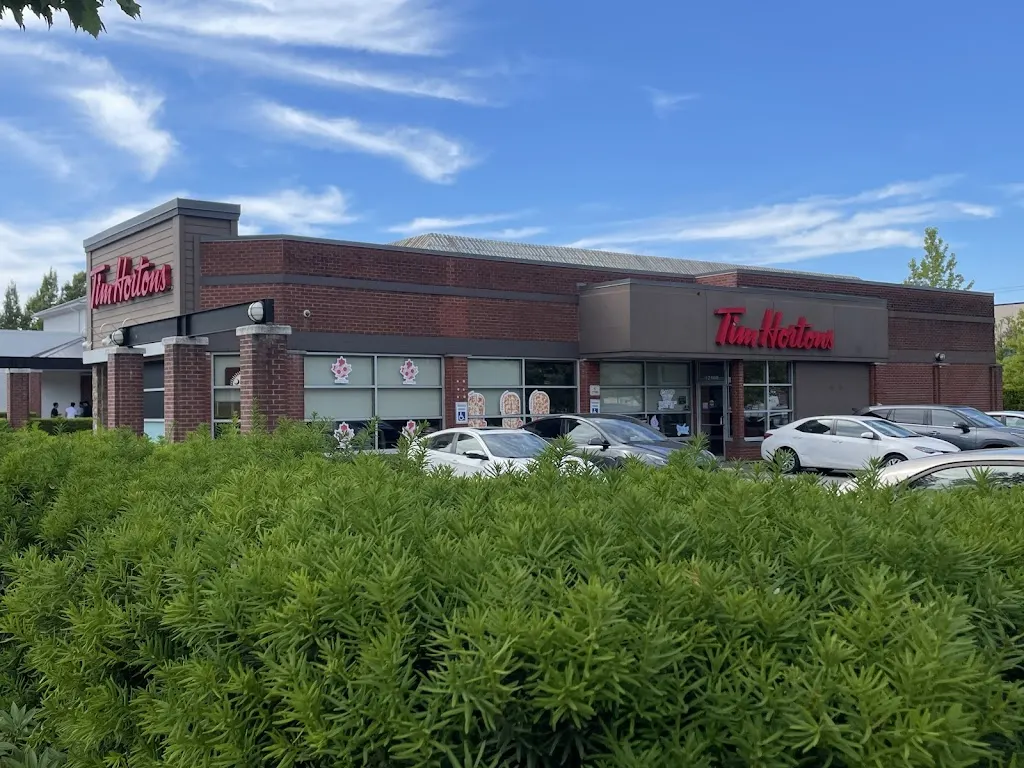 Tim Hortons storefront and interior at 12169 72nd Ave, Surrey, BC
