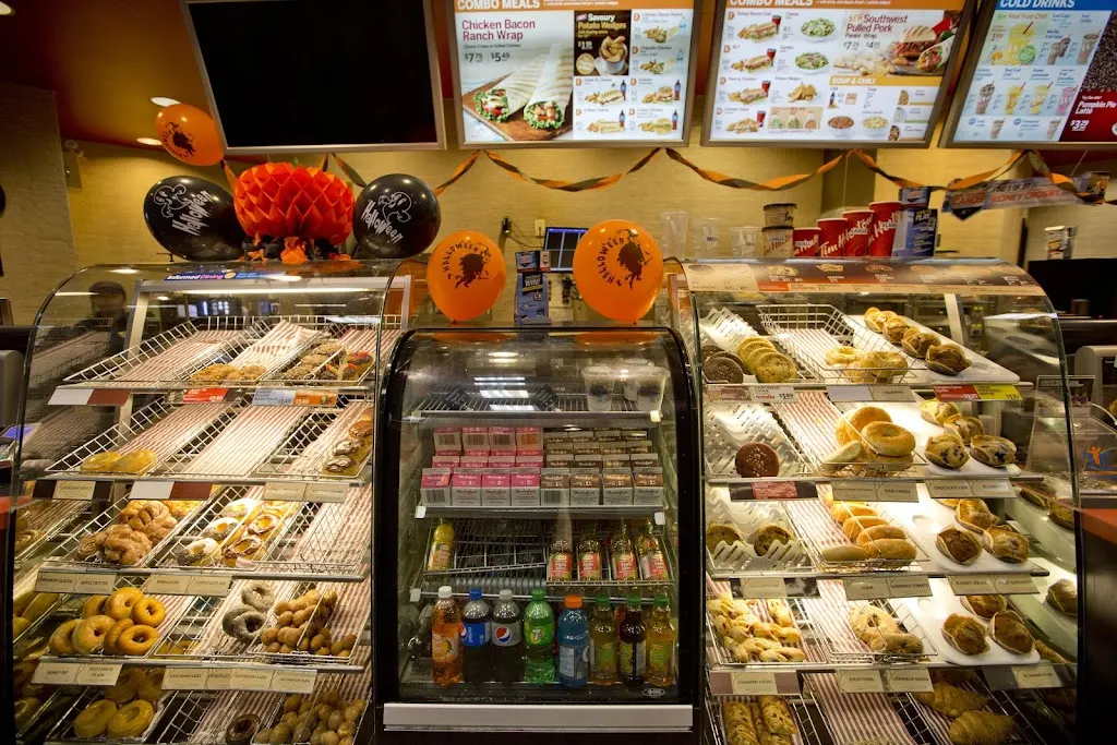Tim Hortons storefront and interior at 463 Robson St, Vancouver, BC