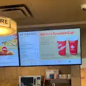 Tim Hortons storefront and interior at 590 Beatty Street, Vancouver, BC