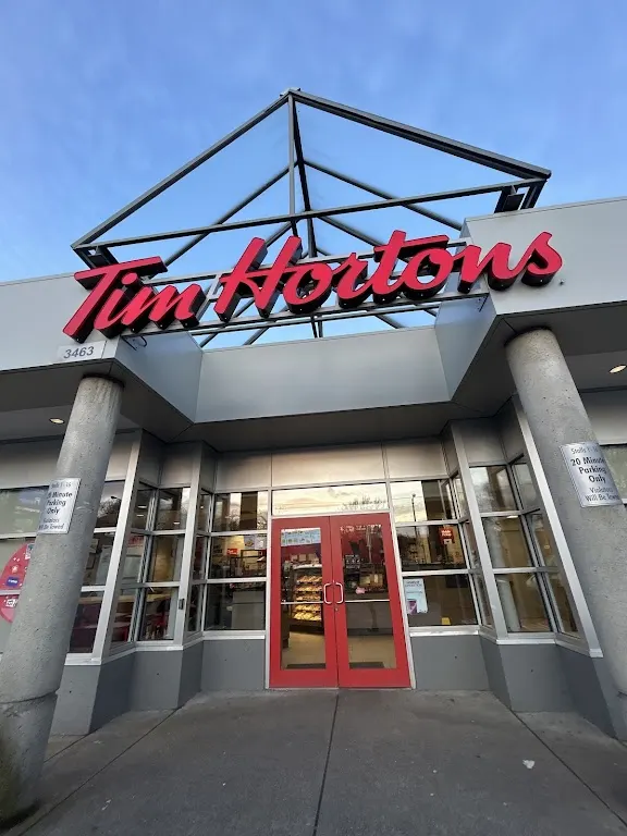 Tim Hortons storefront and interior at 3463 Dunbar St, Vancouver, BC