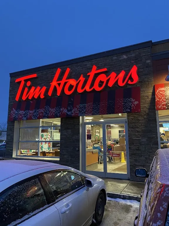Tim Hortons storefront and interior at 2501 58 Ave, Vernon, BC