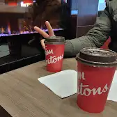 Tim Hortons storefront and interior at 2330 Hwy 97 South, Westbank, BC