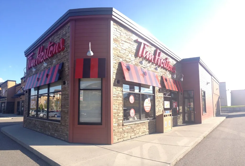 Tim Hortons storefront and interior at 3470 Carrington Rd, Westbank, BC