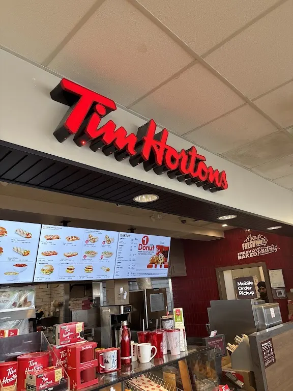 Tim Hortons storefront and interior at 34 Provincial Highway #3, Oak Bluff, MB