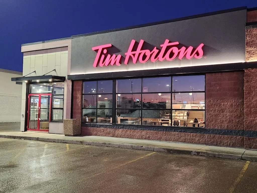 Tim Hortons storefront and interior at 141 Pth 12 North, Steinbach, MB