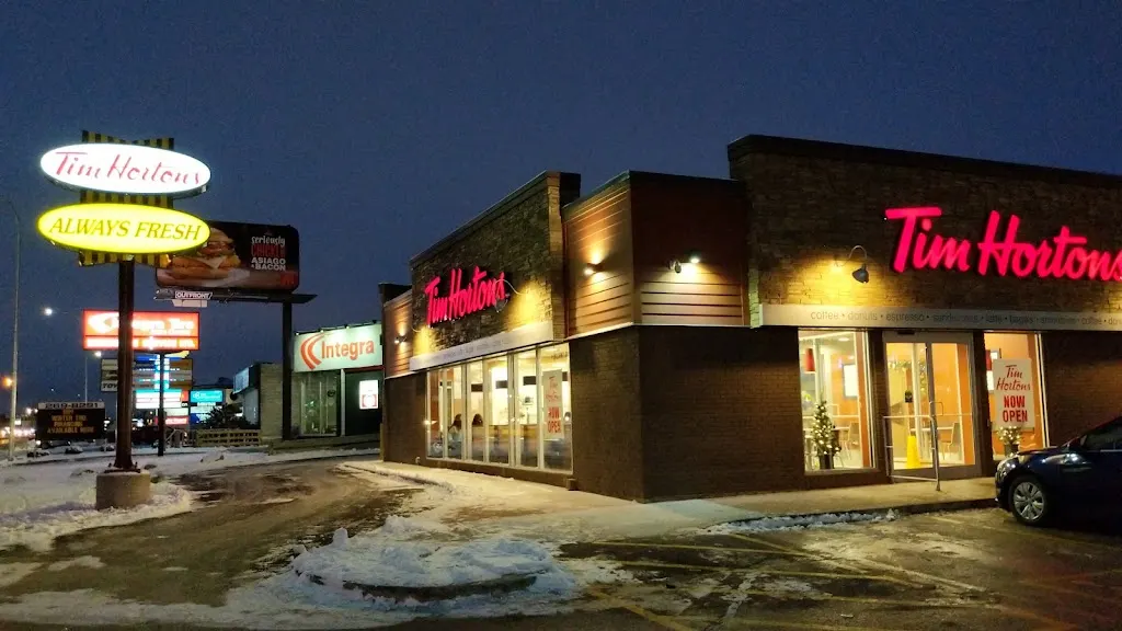 Tim Hortons storefront and interior at 1-9 Killarney Avenue, Winnipeg, MB