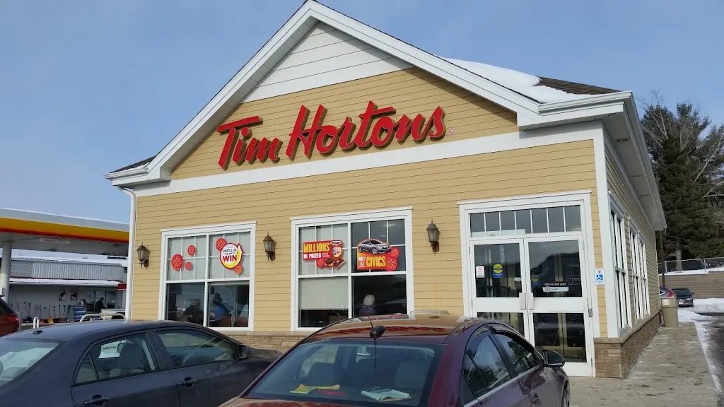Tim Hortons storefront and interior at 8826 Main St, Florenceville-bristol, NB