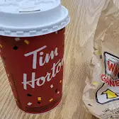 Tim Hortons storefront and interior at 1410 Elmwood Dr, Moncton, NB