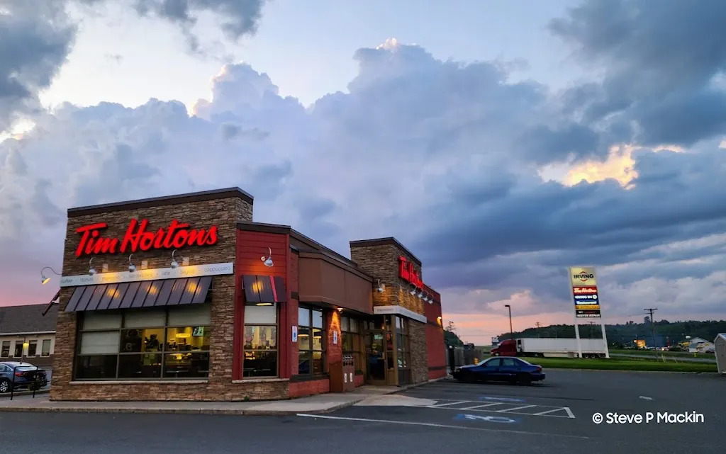 Tim Hortons storefront and interior at 194 Beardsley Rd, New Brunswick, NB