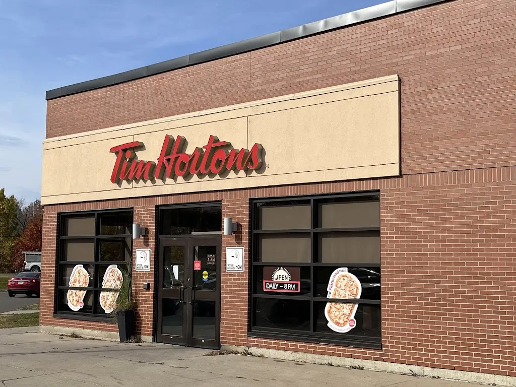 Tim Hortons storefront and interior at Canex Ctc Gagetown Bldg A-42, Oromocto, NB
