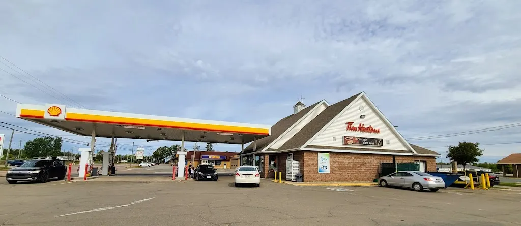 Tim Hortons storefront and interior at 11045 Principale St, Rogersville, NB