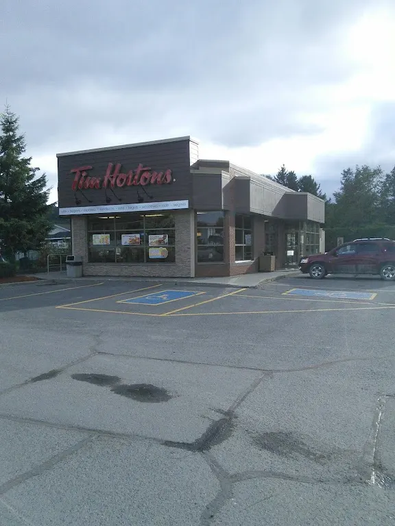 Tim Hortons storefront and interior at 262 Boulevard Isidore Boucher, Saint-jacques, NB