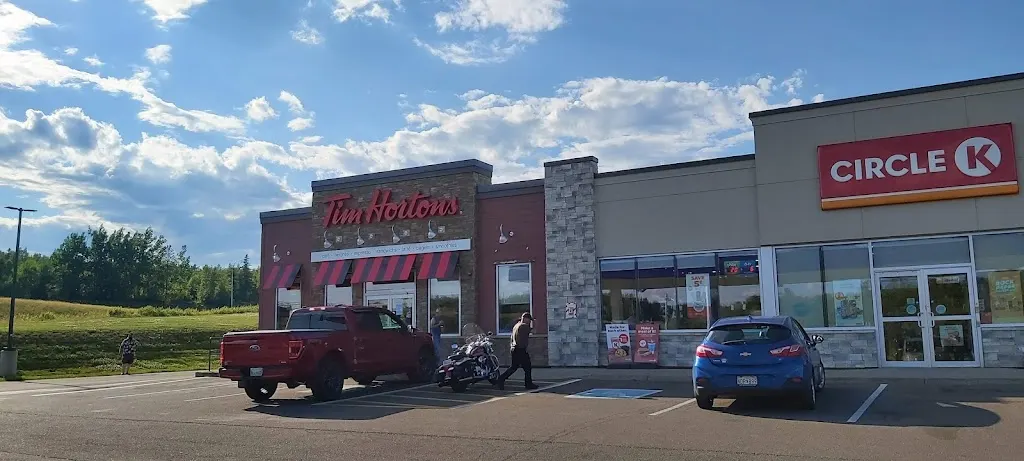 Tim Hortons storefront and interior at 10 Chemin Du Marais, Saint-louis, NB