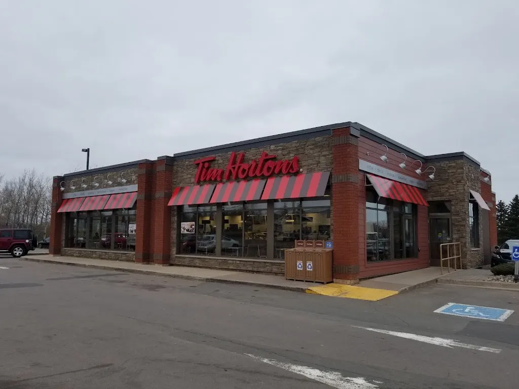 Tim Hortons storefront and interior at 534 Main St. East, Shediac, NB