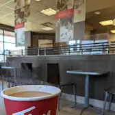 Tim Hortons storefront and interior at 638 Main Street, Sussex, NB