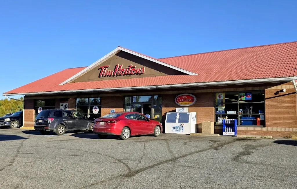 Tim Hortons storefront and interior at 5 Route 172, Upper Letang, NB