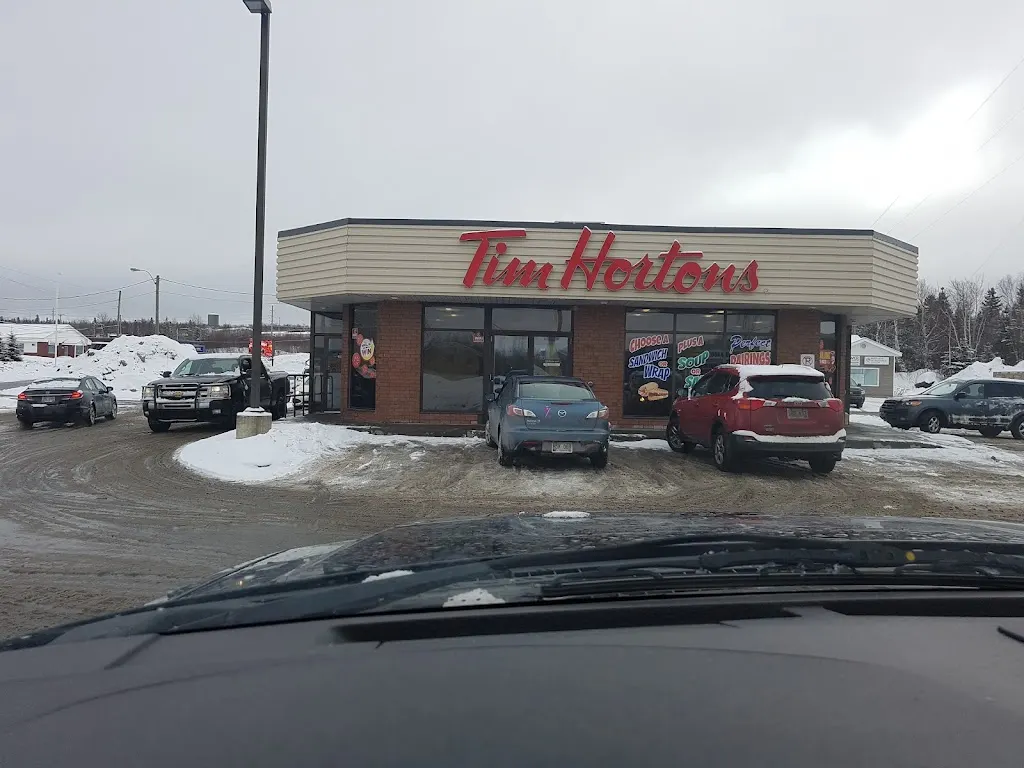 Tim Hortons storefront and interior at 15a Cromer Ave, Grand Falls-windsor, NL
