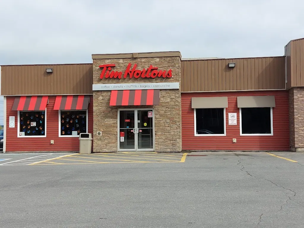 Tim Hortons storefront and interior at 36 Hardy Ave, Grand Falls-windsor, NL