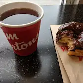 Tim Hortons storefront and interior at 465 Main St, Lewisporte, NL