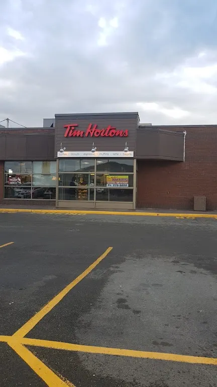 Tim Hortons storefront and interior at 2-4 Columbia Dr, Marystown, NL