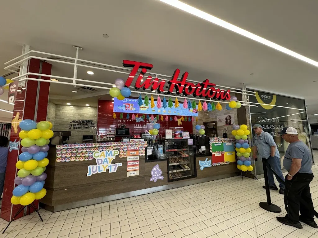 Tim Hortons storefront and interior at 48 Kenmount Rd Avalon Mall, St John's, NL