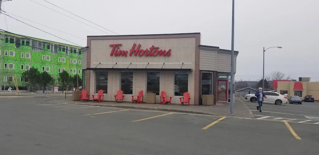 Tim Hortons storefront and interior at 283 Portugal Cove Rd, St John's, NL