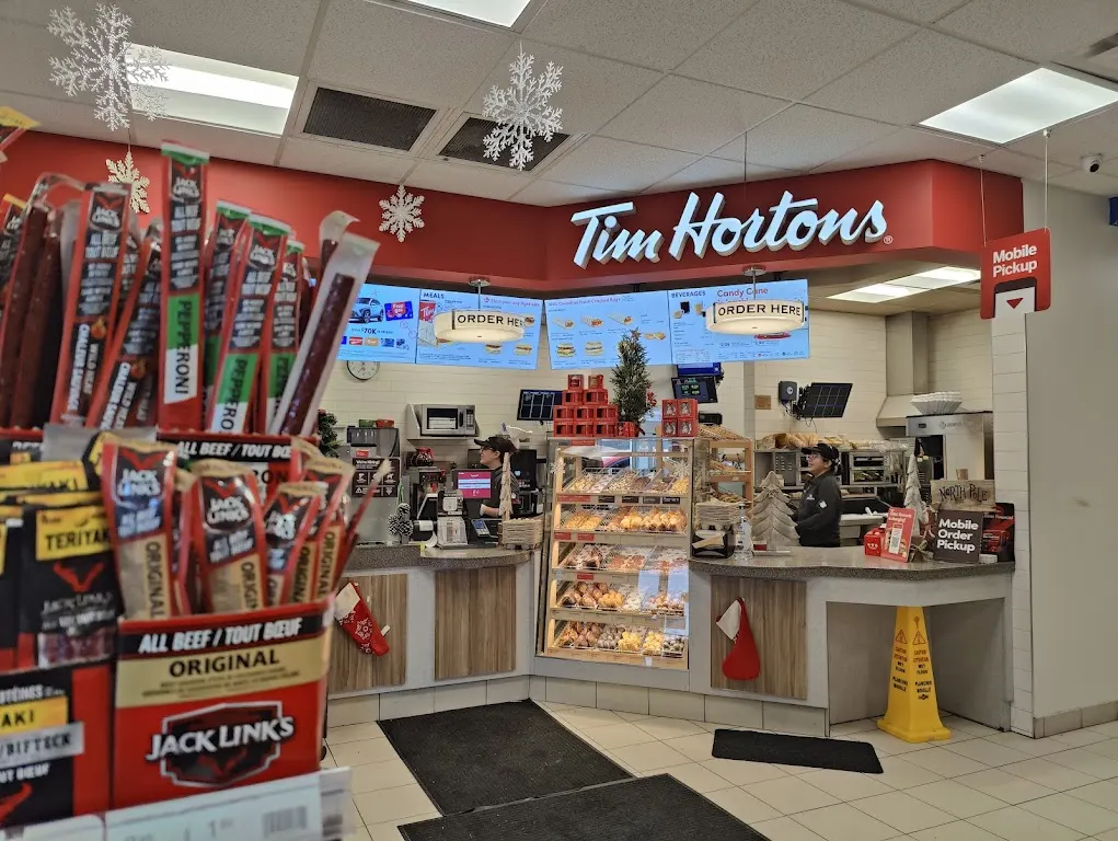 Tim Hortons storefront and interior at Highway 10 At Witless Bayline, Witless Bay, NL