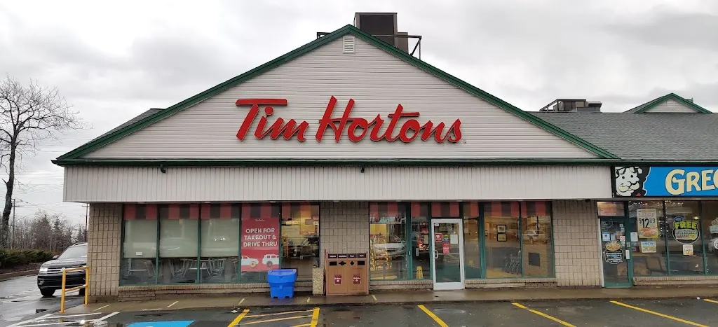 Tim Hortons storefront and interior at 1210 Hammonds Plains Rd, Bedford, NS