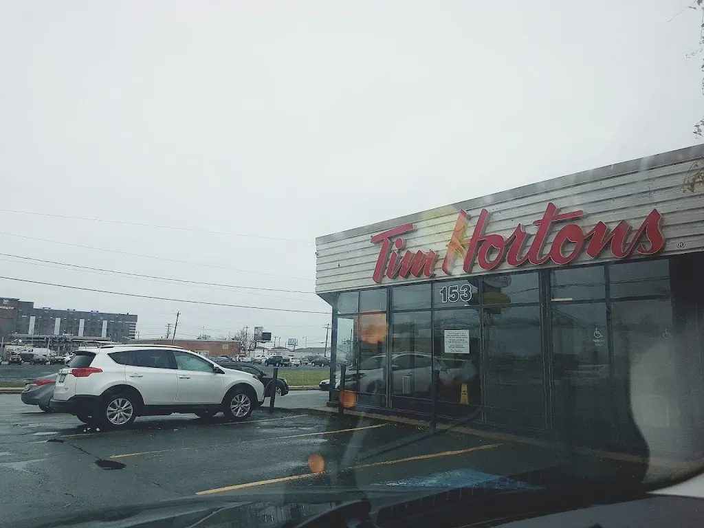 Tim Hortons storefront and interior at 116 Wyse Rd, Dartmouth, NS