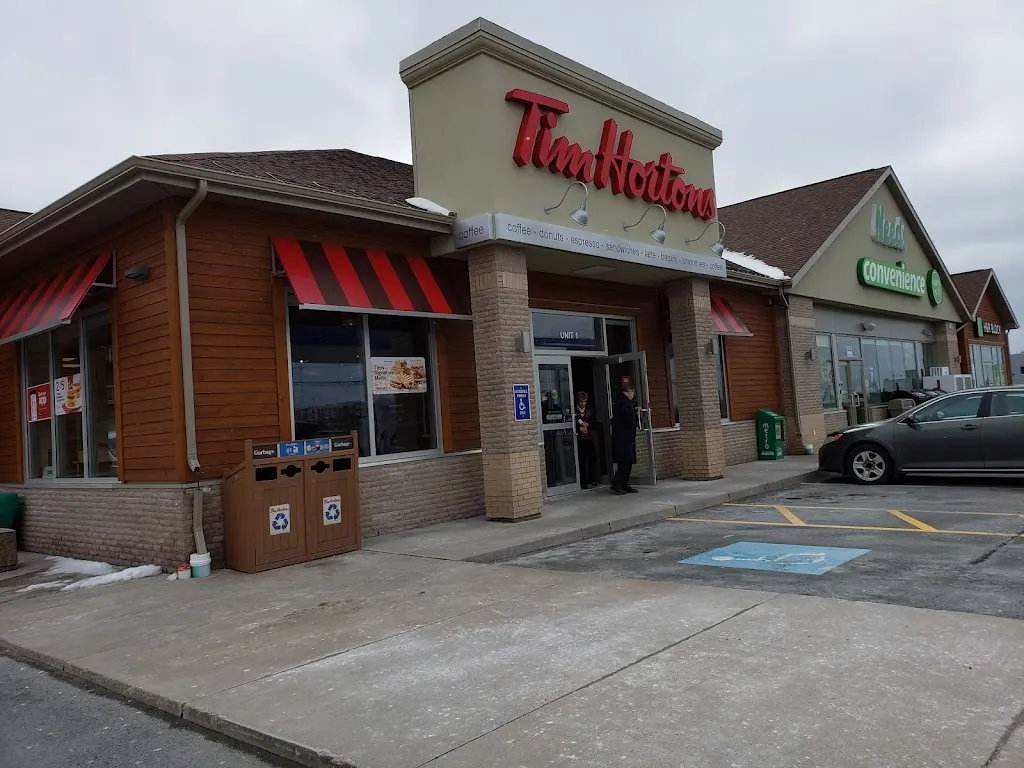 Tim Hortons storefront and interior at 275 Baker Dr, Dartmouth, NS