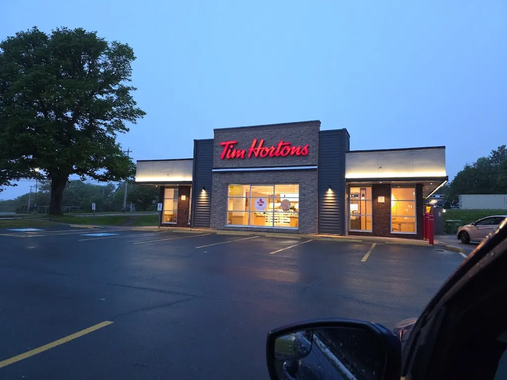 Tim Hortons storefront and interior at 365 Pleasant St, Dartmouth, NS