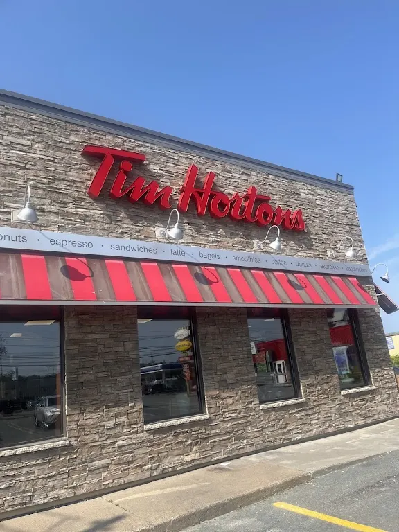 Tim Hortons storefront and interior at 621-623 Windmill Rd, Dartmouth, NS