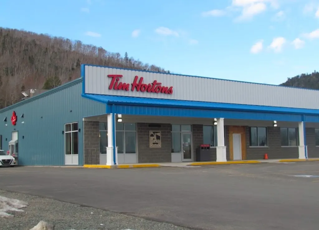 Tim Hortons storefront and interior at 4716 Shore Rd, Eskasoni, NS