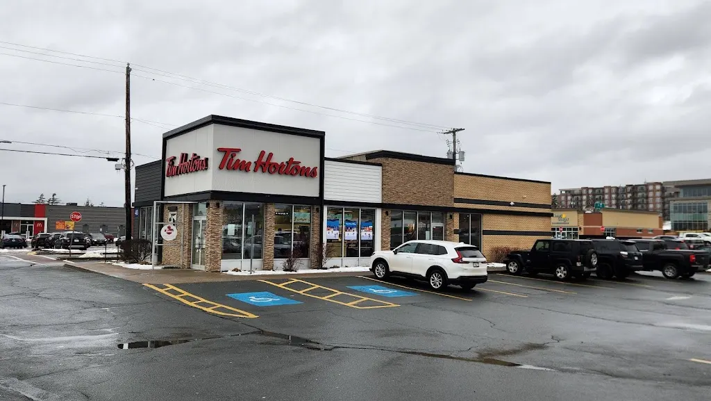 Tim Hortons storefront and interior at 40 Peakview Way, Halifax, NS