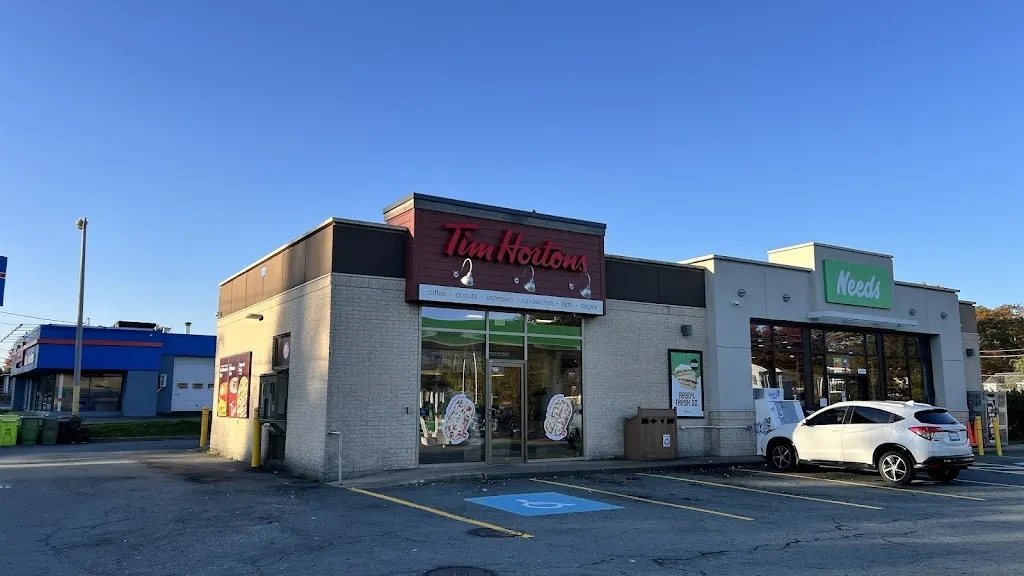 Tim Hortons storefront and interior at 171 Herring Cove Rd, Halifax, NS