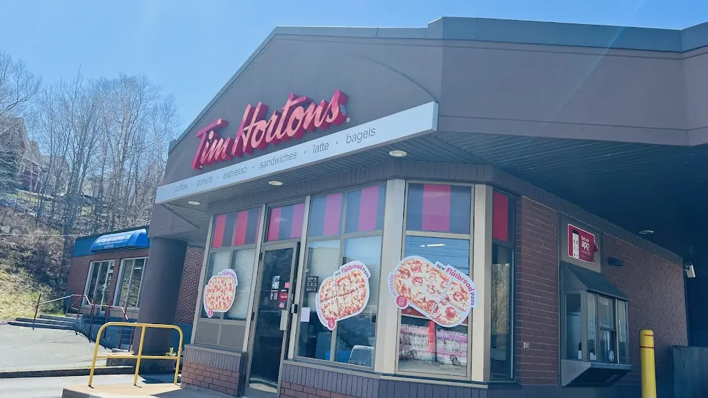 Tim Hortons storefront and interior at 200 Bedford Highway, Halifax, NS