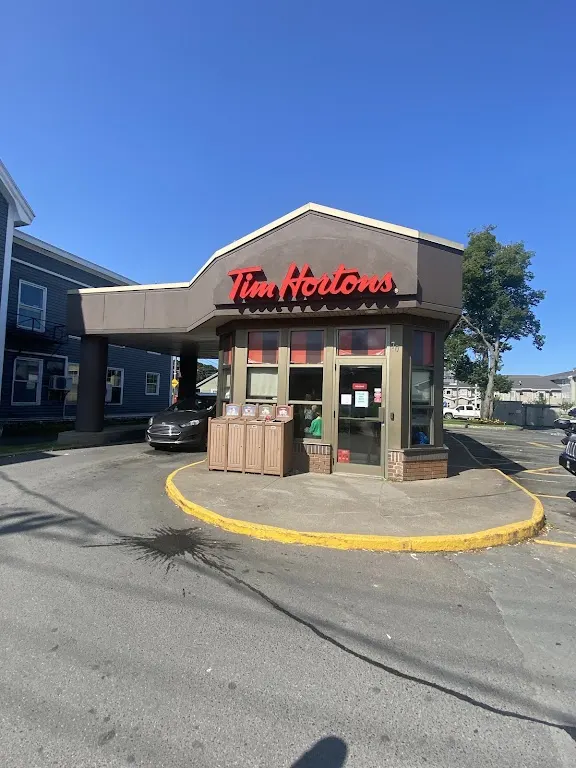 Tim Hortons storefront and interior at 70 Aberdeen St, Kentville, NS